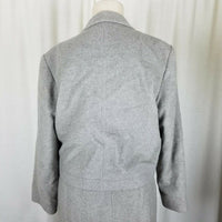 Kwon Suk Im Soft Cashmere Skirt Suit 2 Piece Outfit Set Blazer Jacket Womens S