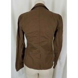 Gap Single Button Linen Brown Blazer Short Jacket Womens 2 Riding Equestrian