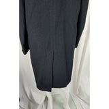 Vintage Hickey Freeman Pinstripe Long Winter Wool Cashmere Coat Peacoat Mens 40