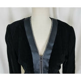 Yolanda Designer Collection Jeweled Black Velvet Jacket Pointed Glam Womens 10