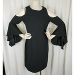 Vince Camuto Shimmer Luxe Bell Sleeve Bare Cold Shoulder Dress Womens XS 9157903