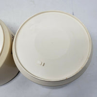 Vintage Sterilite 2 Piece 70s Canister Set Flour Sugar Brown Plastic Lidded Top