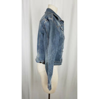 Riders Copper Collection Factory Distressed Jean Denim Trucker Jacket Womens M