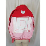 Vintage Ayako Designer Canvas Railroad Stripe Geometric Jacket Womens S M Red