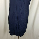 Gianni Sport Wool Tunic Tank Dress Long Blazer Coat Suit Womens M Navy Blue USA