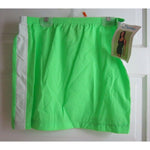 CATALINA Neon Lime Green Racing Stripe Swim Skirt Swimwear Cover Up Women M NOS