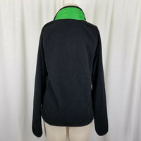 LRL Ralph Lauren Quilted Puffer Fleece Full Zip Up Jacket Womens L Green Black