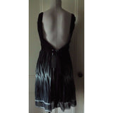 Rubber Ducky Paradizzo Couture South Beach Zebra Twirl Plunge Dress Womens S
