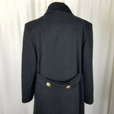 Leslie Fay Wool Double Breasted Coat Peacoat Velvet Trim Womens 6 Angelo Fabrics