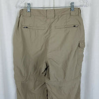 LL Bean Nylon Cargo Zip Off Conversion Shorts Hiking Pants Womens S Outdoor Camp