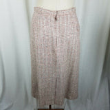 Country Suburbans Wool Plaid Tweed Blazer Jacket Skirt Suit Womens 12 USA Pink