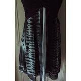 Rubber Ducky Paradizzo Couture South Beach Zebra Twirl Plunge Dress Womens S