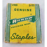 Vintage ARROW STAPLER & S-25 2400 Staples Genuine No 25 Avocado Green 1960's