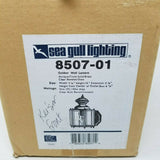 Sea Gull Lighting Outdoor Wall Lantern 8507-01 Antique Finish Solid Brass Bevel
