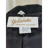 Yolanda Designer Collection Jeweled Black Velvet Jacket Pointed Glam Womens 10