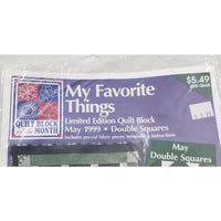 JoAnn My Favorite Things Quilt Block of the Month May 1999 Double Squares Kit