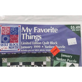 JoAnn My Favorite Things Quilt Block of the Month January 1999 Yankee Puzzle