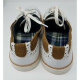Joe's Waldo Leather Sneakers Saddle Shoes Mens 8.5 White Brown Style# JG705S13
