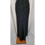 Vintage Scott McClintock Millennium 2000 Black Glitter Long Maxi Dress Womens 4