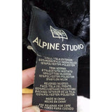 Alpine Studio Reversible Vegan Black Faux Fur Leather Car Coat Jacket Womens L