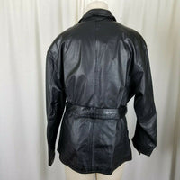 Wilsons Leather Black Belted Thinsulate Insulated Jacket Womens M Zip Out Liner