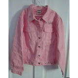 Disney Princesses Embroidered Pink Denim Jean Trucker Jacket Girls L Floral