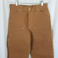 Carhartt Double Knee Reinforced Carpenter Work Pants Mens 30x29 Brown Heavy Duty