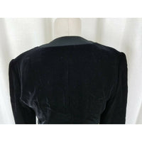 Yolanda Designer Collection Jeweled Black Velvet Jacket Pointed Glam Womens 10