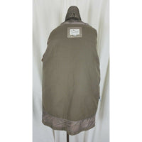 Ms. Cambridge Metallic All Weather Trench Coat Womens M Cinch Waist Cape Top Tan