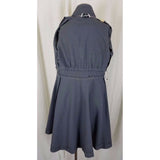 Vintage Plaza South Belted Tie Fit & Flare Dress Trench Coat Womens 10 Gray USA