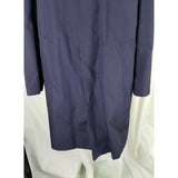 Sears Deep Pile Fur Insulated Trench Coat Mens 44 Removable Zip Liner Navy Blue