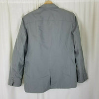 Structure Gray Safari Field Jacket Style Blazer Sportcoat Jacket Mens L 3 Button