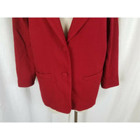 New Frontier Blazer Jacket Red Fringe Western Cowboy Rockabilly Womens M 80s 90s