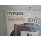 Vintage Paragon Needlecraft Wildlife Series Cross Stitch Kit Tiger Cub 0833 NOS