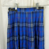 The Edinburgh Woollen Mills Wool Tartan Plaid Pleated Wrap Kilt Skirt 10 Vintage