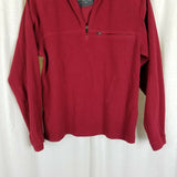 LL Bean Fleece 1/4 Zip Pullover Sweater Jacket Mens S Sweatshirt Henley Red