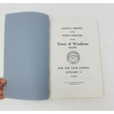 Annual Report Town Officers of Windham Maine January 31 1962 Cumberland County