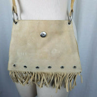 Fringe Grommets Leather Suede Hippie Boho Crossbody Shoulder Bag Purse Handbag