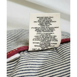 Gap Pinstriped Cropped Denim Blue Jean Trucker Jacket Womens XS Railroad Stripes