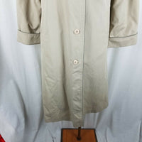 Vintage Fleet Street Long Belted Insulated Raincoat Trench Coat Womens 14 Lined