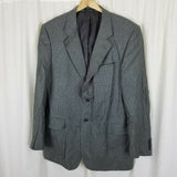 Versini Windowpane Glen Plaid Worsted Wool Silk Sportcoat Jacket Blazer Mens 42L