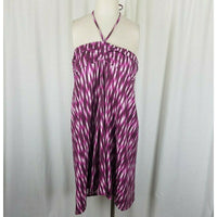 Eddie Bauer Aster Purple Freedry Convertible Halter Dress Womens 2XL Stretch