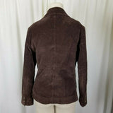 LL Bean Riding Equestrian Corduroy Blazer Jacket Womens 8P Chocolate Brown