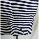 Dockers Jersey Knit Cotton Striped Summer Mini Dress Womens M Navy Blue Sailor