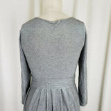 Only Hearts NYC Helena Stuart Faux Wrap Jersey Knit Mini Dress Womens M Gray USA