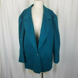 LL Bean Petites Wool Cashmere Boyfriend Style Blazer Jacket Womens 20P Plus Size
