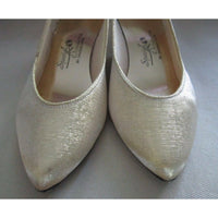 Special Occasions By Saugus Shoes Gold High Heels Pumps Womens Size 6.5 US 266