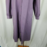 Vintage Mod MCM Purple Long Rain Trench Coat Womens 14P Lilac Lavender 60s 70s