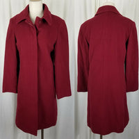 Eddie Bauer Wool Cashmere Walking Car Coat Peacoat Womens S Vintage Brick Red