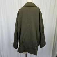 Coop Barneys New York Wool Field Jacket Car Pea Coat Womens S Serge Army Green